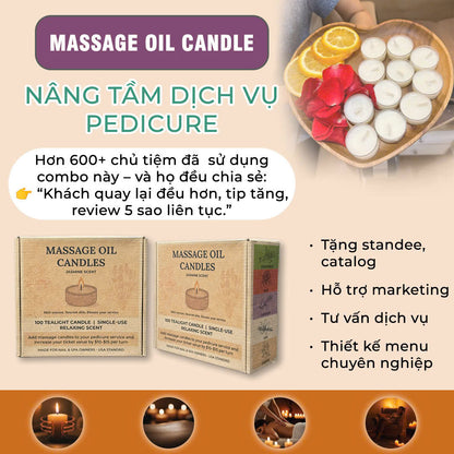 Nến Massage Dưỡng Da Dùng 1 Lần – Giải Pháp Upsell Sang Trọng Cho Dịch Vụ Pedicure