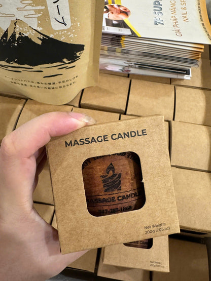 NẾN MASSAGE VỎ QUẾ KHẮC, THIẾT KẾ LOGO MIỄN PHÍ